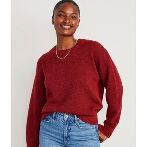 NEW Old Navy Red Cozy Crewneck Pullover Sweater